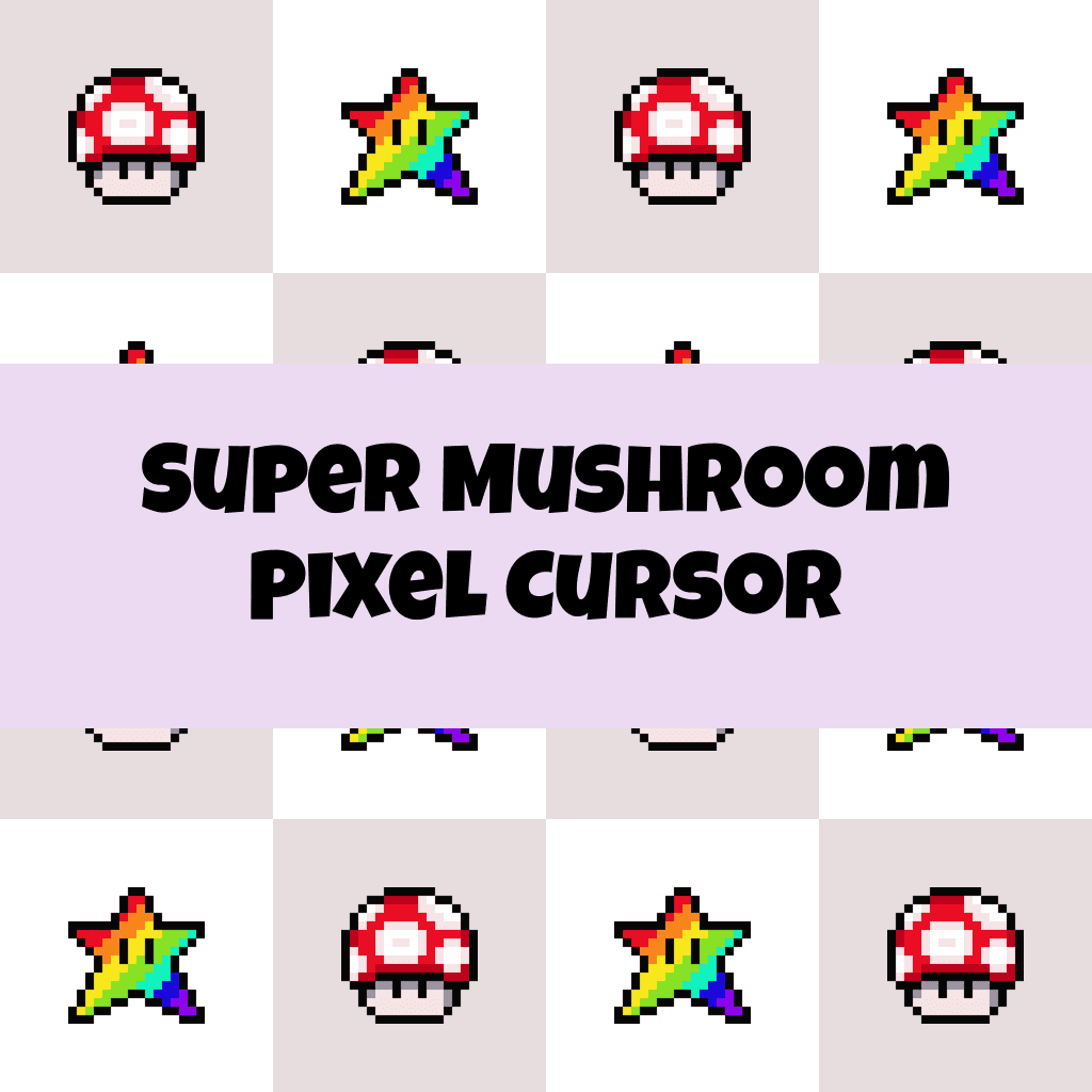Preview Super Mushroom Pixel cursor custom cursor pack